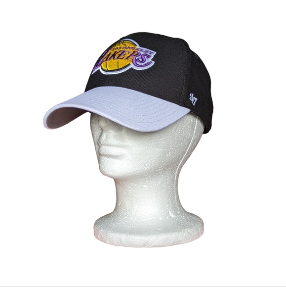 Los Angeles Lakers Basketball Vintage Embroidered Adjustable 47 Brand Hat Cap - Picture 8 of 15